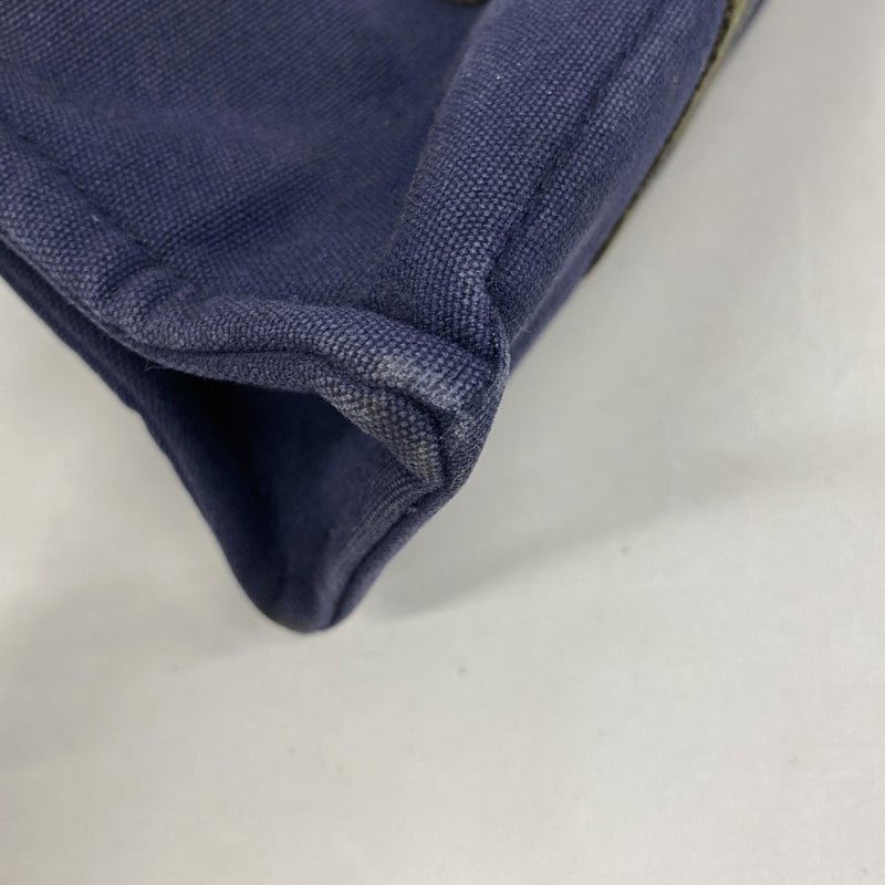 【6gc3170-k】エルメス ハンドバッグ フールトゥPM キャンバス ネイビー シルバー金具【中古】メンズ レディース ユニセックス
