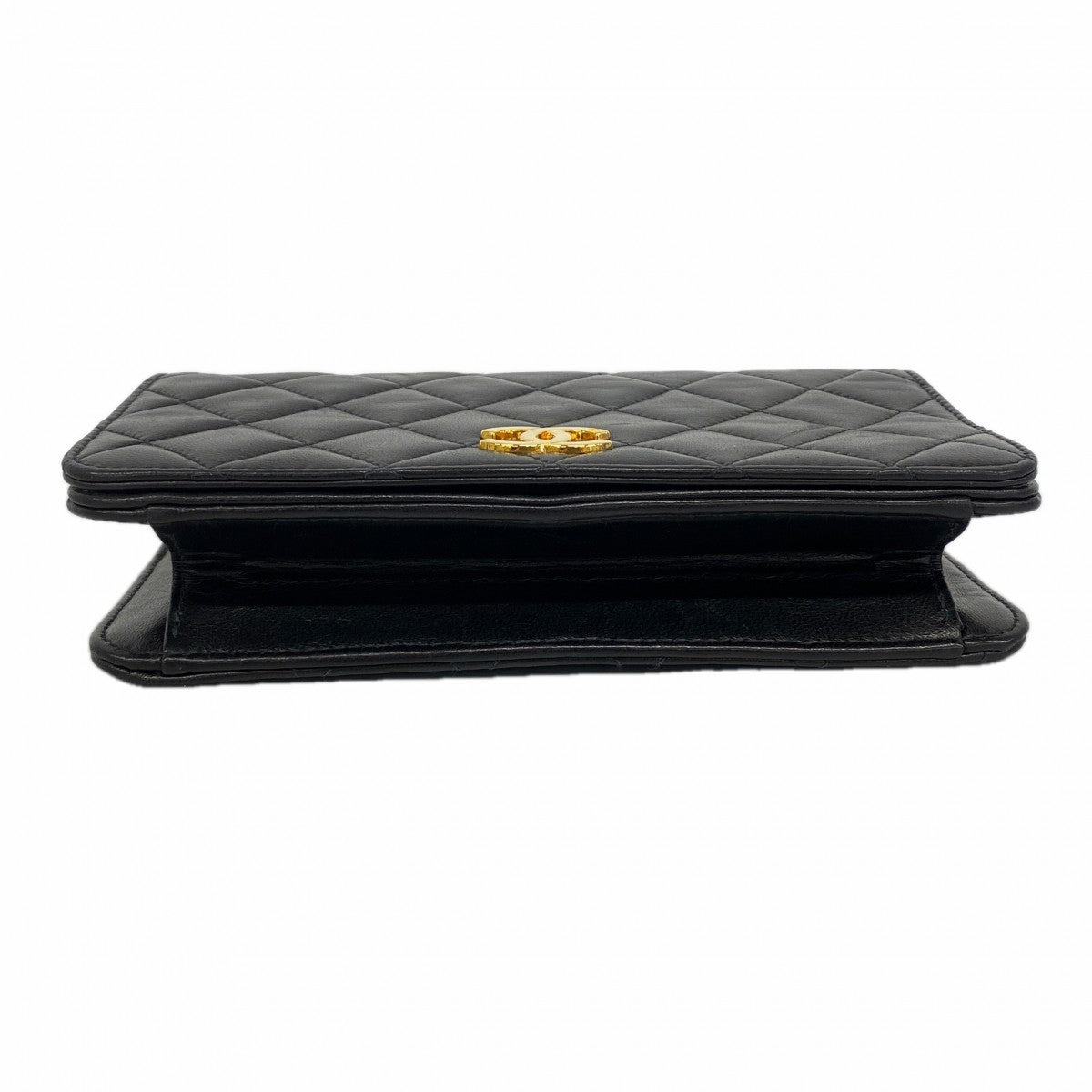 【6gc3171-k】シャネル ショルダーバッグ マトラッセ チェーンショルダー ラムスキン ブラック ゴールド金具【中古】レディース