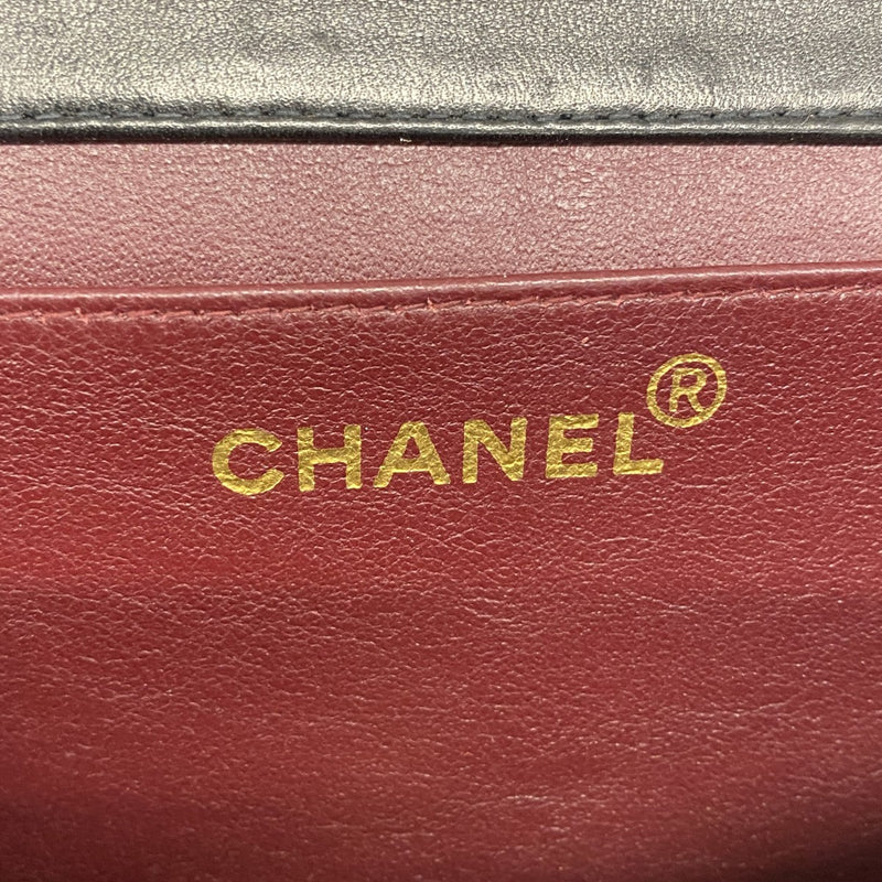 【6gc3171-k】シャネル ショルダーバッグ マトラッセ チェーンショルダー ラムスキン ブラック ゴールド金具【中古】レディース