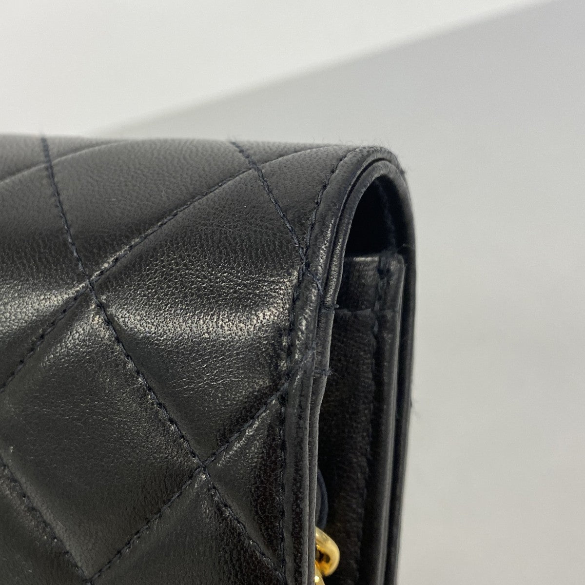 【6gc3171-k】シャネル ショルダーバッグ マトラッセ チェーンショルダー ラムスキン ブラック ゴールド金具【中古】レディース