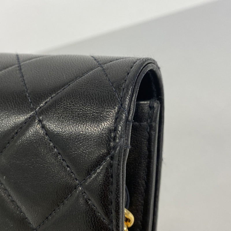 【6gc3171-k】シャネル ショルダーバッグ マトラッセ チェーンショルダー ラムスキン ブラック ゴールド金具【中古】レディース