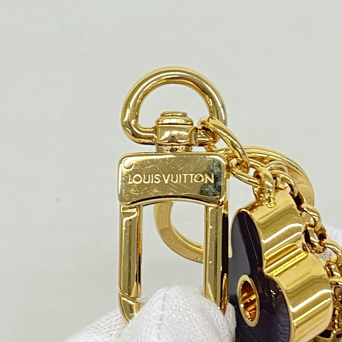 【6gc3179-k】ルイヴィトン キーホルダー・チャーム フルールドゥモノグラム M01652 ブラウン ゴールド【中古】レディース
