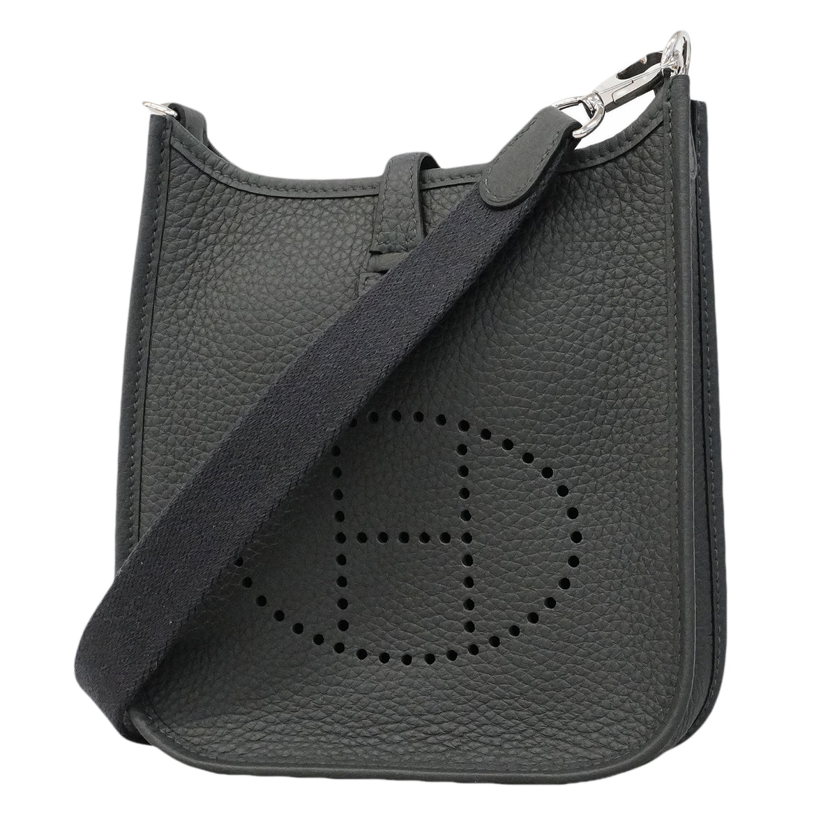 【6gc3180】エルメス ショルダーバッグ エヴリンTPM トリヨンクレマンス カーボン シルバー金具 G刻印【中古】レディース