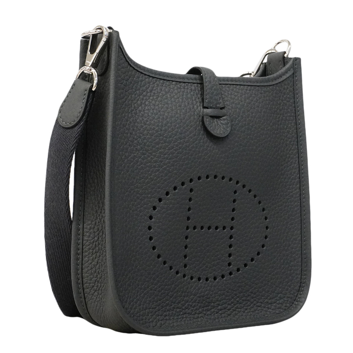 【6gc3180】エルメス ショルダーバッグ エヴリンTPM トリヨンクレマンス カーボン シルバー金具 G刻印【中古】レディース