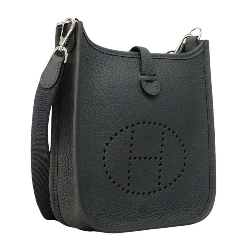 【6gc3180】エルメス ショルダーバッグ エヴリンTPM トリヨンクレマンス カーボン シルバー金具 G刻印【中古】レディース