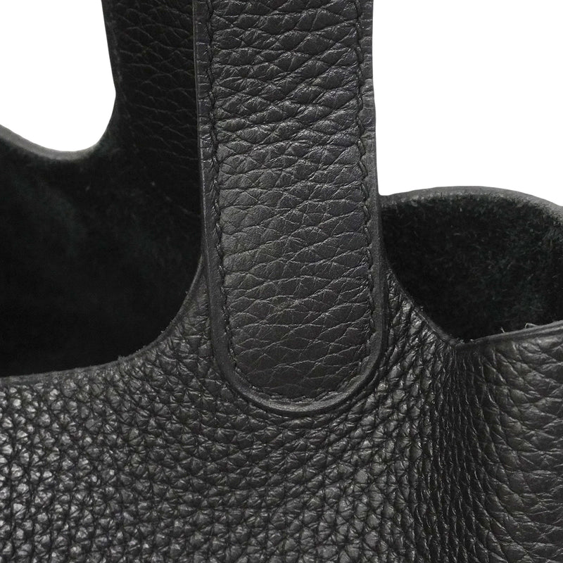 【6gc3183】エルメス ハンドバッグ ピコタンロックPM トリヨンクレマンス ブラック シルバー金具 Y刻印【中古】レディース