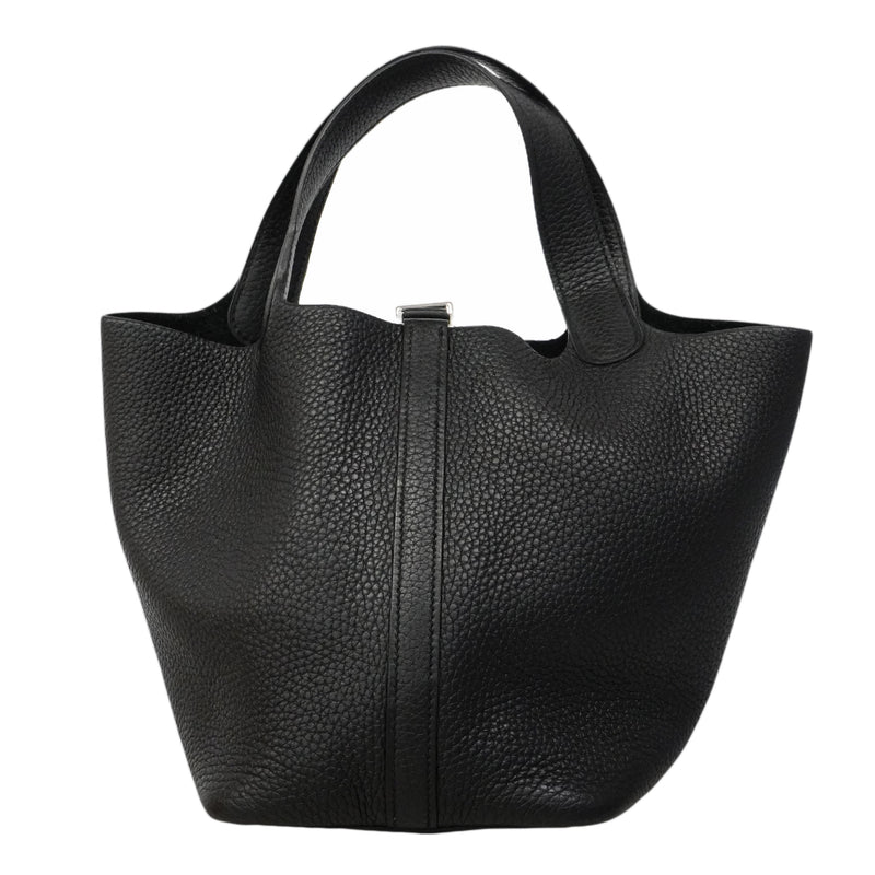 【6gc3183】エルメス ハンドバッグ ピコタンロックPM トリヨンクレマンス ブラック シルバー金具 Y刻印【中古】レディース