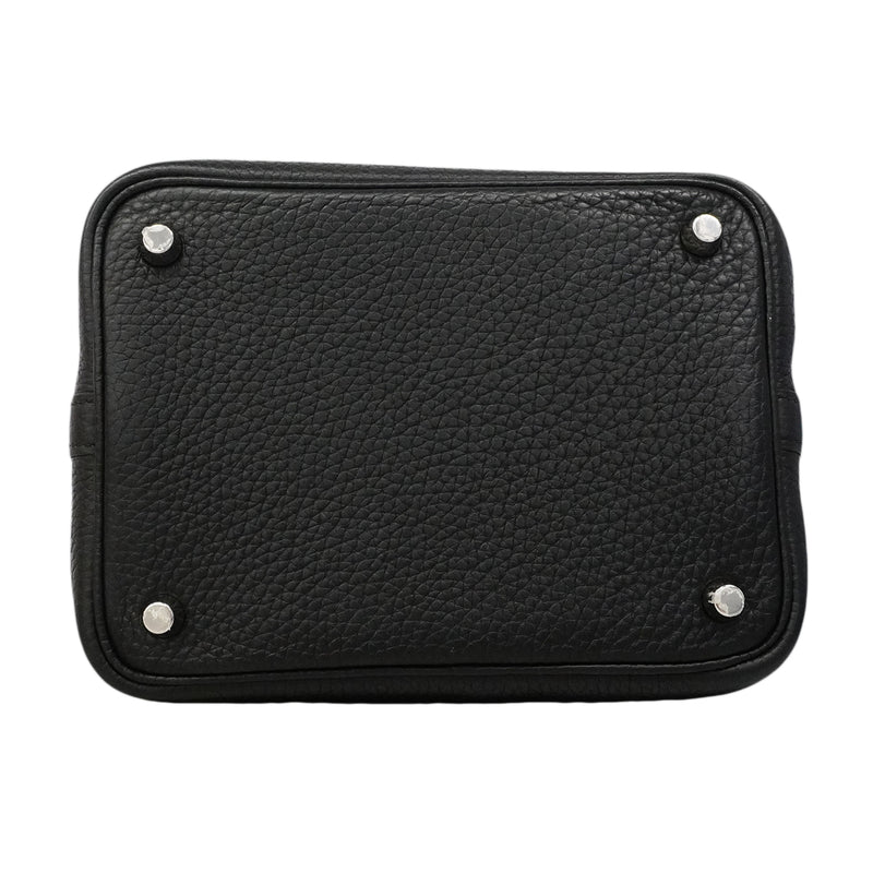 【6gc3183】エルメス ハンドバッグ ピコタンロックPM トリヨンクレマンス ブラック シルバー金具 Y刻印【中古】レディース