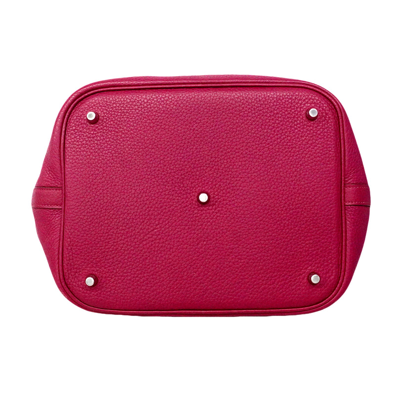 【6gc3185】エルメス ハンドバッグ ピコタンロックMM トリヨンクレマンス トスカ シルバー金具 □P刻印【中古】レディース