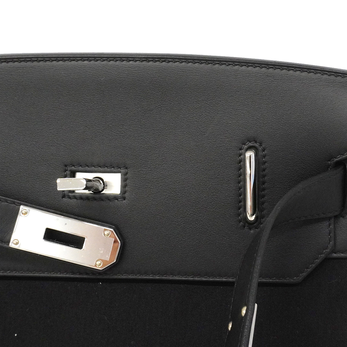 【6gc3186】エルメス ショルダーバッグ アッカドPM トワルオフィシエ スイフト ブラック シルバー金具 W刻印【中古】メンズ