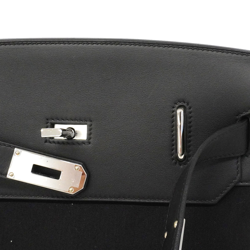 【6gc3186】エルメス ショルダーバッグ アッカドPM トワルオフィシエ スイフト ブラック シルバー金具 W刻印【中古】メンズ