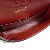 【6gc3187】シャネル ショルダーバッグ マトラッセ Wフラップ Wチェーン ラムスキン ブラック ゴールド金具【中古】レディース