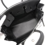 【6gc3191-g】エルメス ハンドバッグ バーキン25 スイフト トワルキャドリーユ ブラック シルバー金具 B刻印【中古】レディース