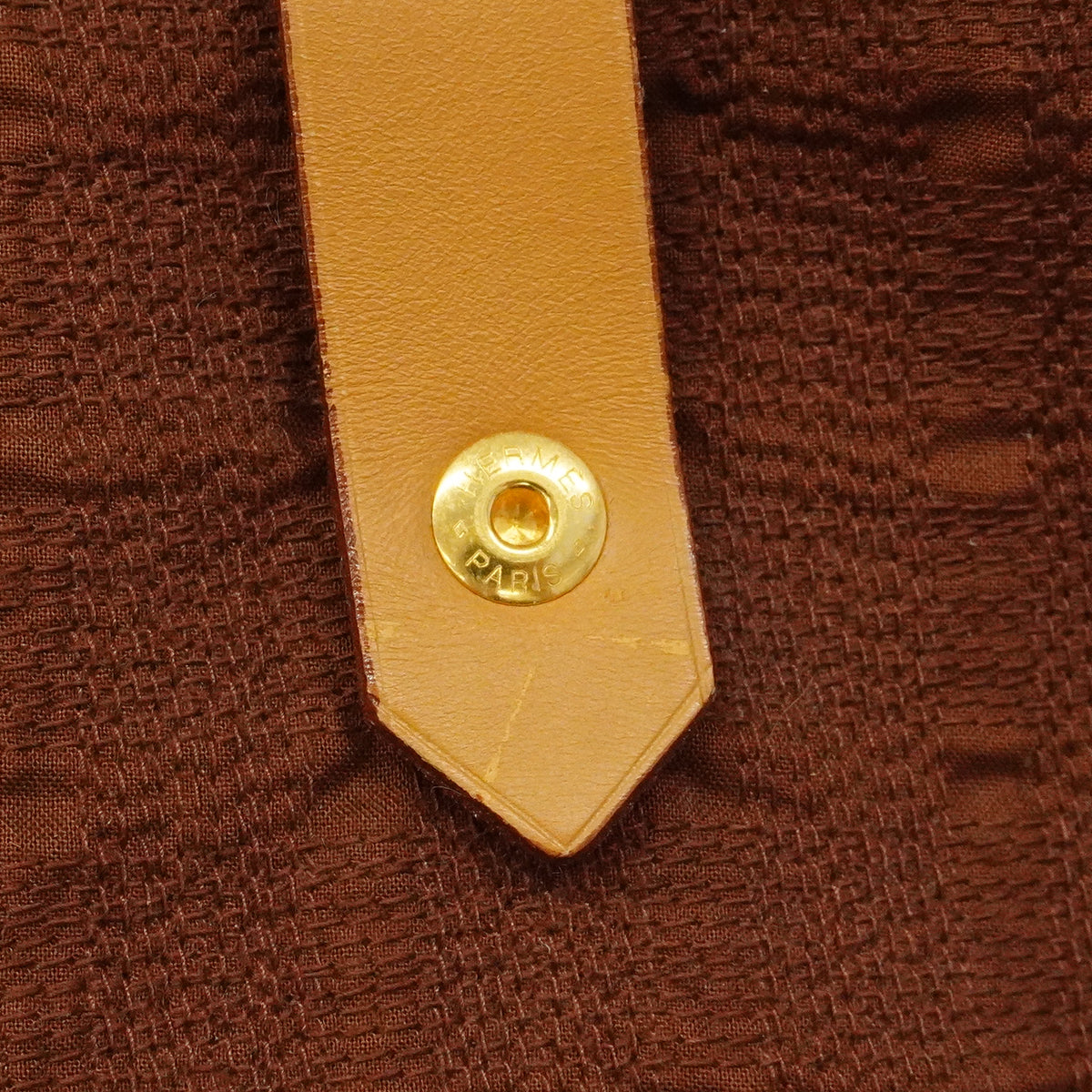 【6gc3211-k】エルメス トートバッグ アメダバカバドゥポッシュ キャンバス ブラウン ゴールド金具【中古】レディース