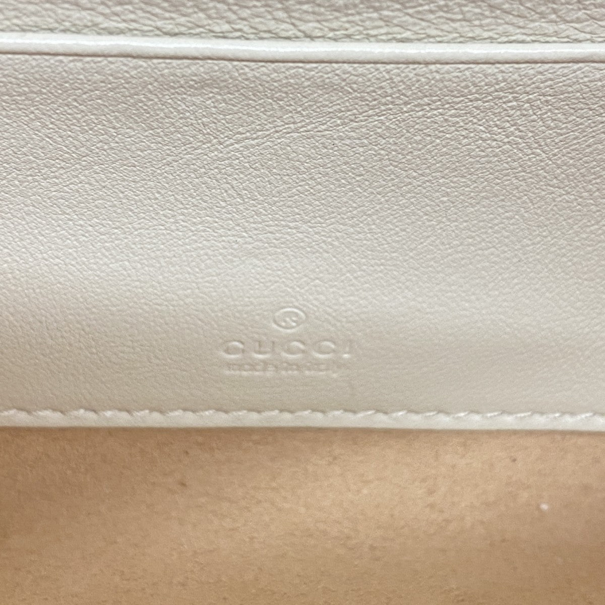 【6gc3215-k】グッチ ショルダーバッグ ラジャ 573797 レザー ホワイト ゴールド金具【中古】レディース