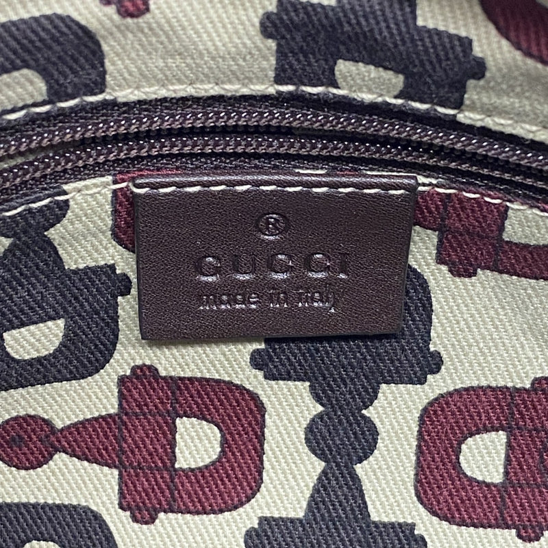 【6gc3216-k】グッチ ハンドバッグ グッチシマ アビー 190525 レザー ダークブラウン シャンパンゴールド金具【中古】レディース