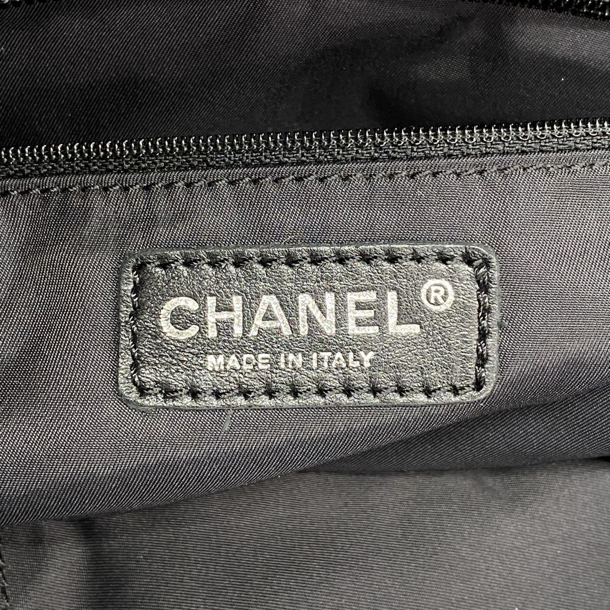 【6gc3219-k】シャネル トートバッグ パリビアリッツ レザー ブラック シルバー金具【中古】レディース