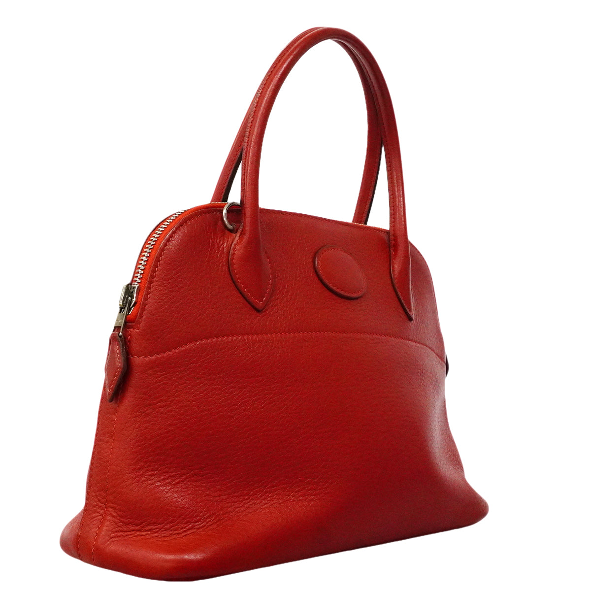 【6gc3227】エルメス ハンドバッグ ボリード27 エバーカラー ルージュヴィフ シルバー金具 □J刻印 2wayバッグ【中古】レディース