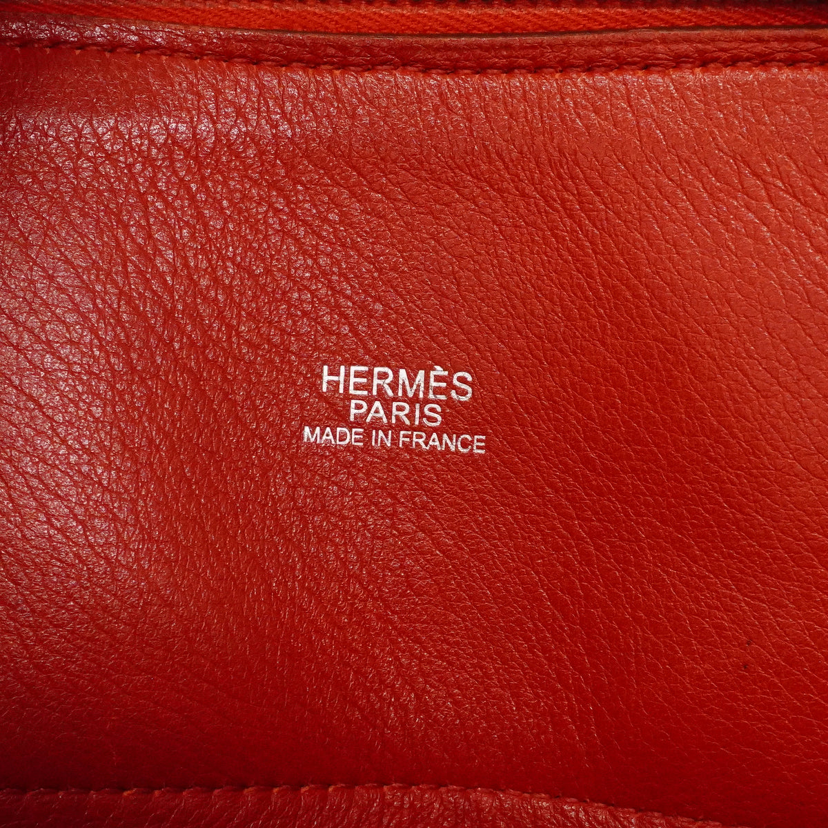 【6gc3227】エルメス ハンドバッグ ボリード27 エバーカラー ルージュヴィフ シルバー金具 □J刻印 2wayバッグ【中古】レディース