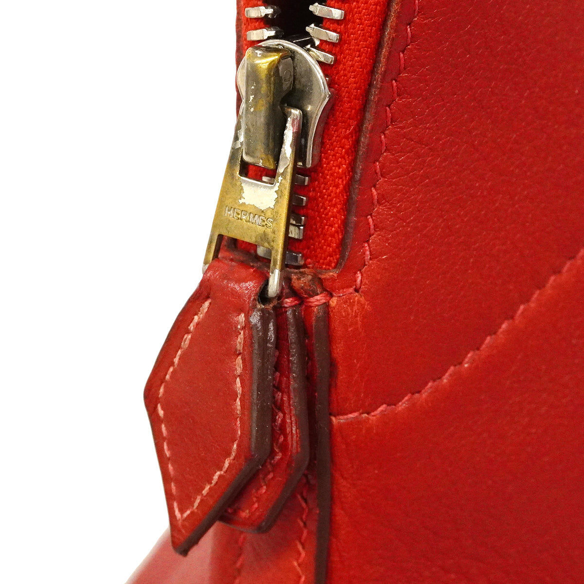 【6gc3227】エルメス ハンドバッグ ボリード27 エバーカラー ルージュヴィフ シルバー金具 □J刻印 2wayバッグ【中古】レディース