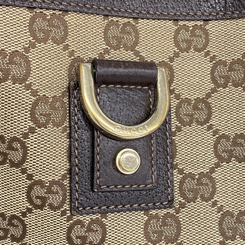 【6gc3233-k】グッチ トートバッグ GGキャンバス 130739 キャンバス ブラウン ゴールド金具【中古】レディース