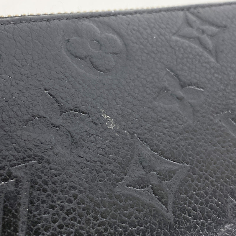 【6gc3240-k】ルイヴィトン 長財布 モノグラム・アンプラント ポルトフォイユ クレマンス M60171 ノワール【中古】レディース