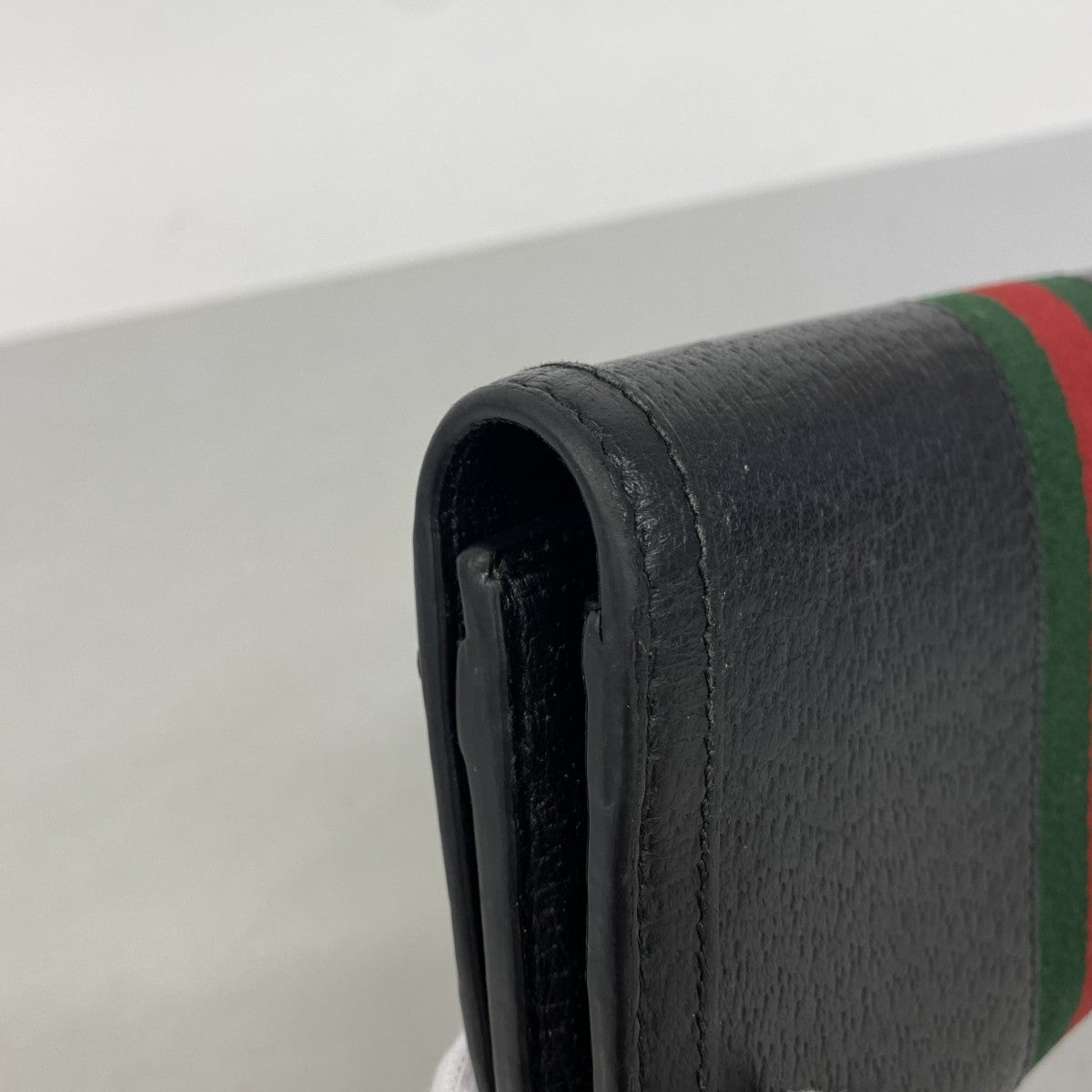 【6gc3246-k】グッチ 長財布 オフィディア 523153 レザー ブラック ゴールド金具【中古】レディース
