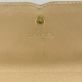 【6gc3247-k】シャネル 長財布 CCフィリグリー キャビアスキン ベージュ ゴールド金具【中古】レディース