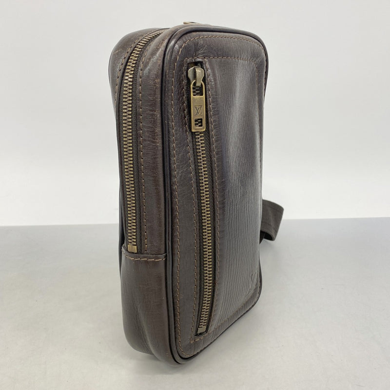 【6gc3248-k】ルイヴィトン ボディバッグ ユタ スィウ M92535 カフェ【中古】メンズ