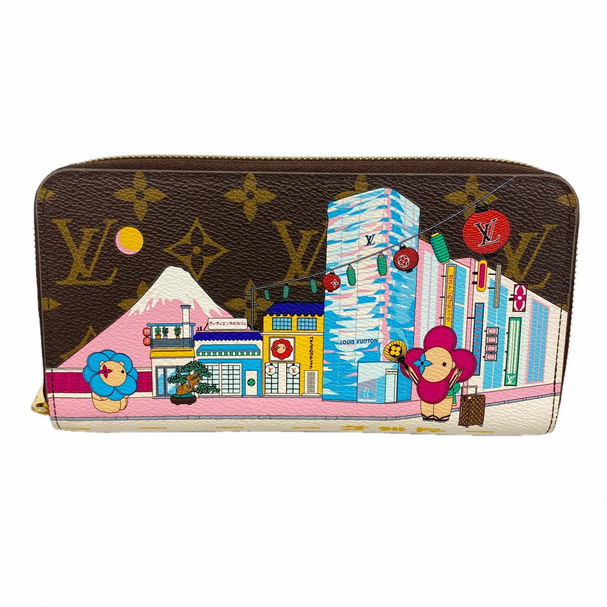【6gc3251-k】ルイヴィトン 長財布 モノグラム･ヴィヴィエンヌ ジッピーウォレット M81630 ブラウン【中古】レディース