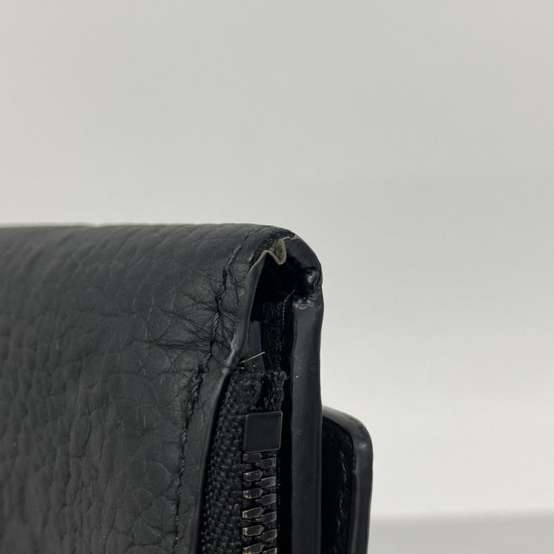 【6gc3254-k】ルイヴィトン 三つ折り財布 モノグラム・アンプラント ポルトフォイユパイロット M82556 ノワール【中古】レディース