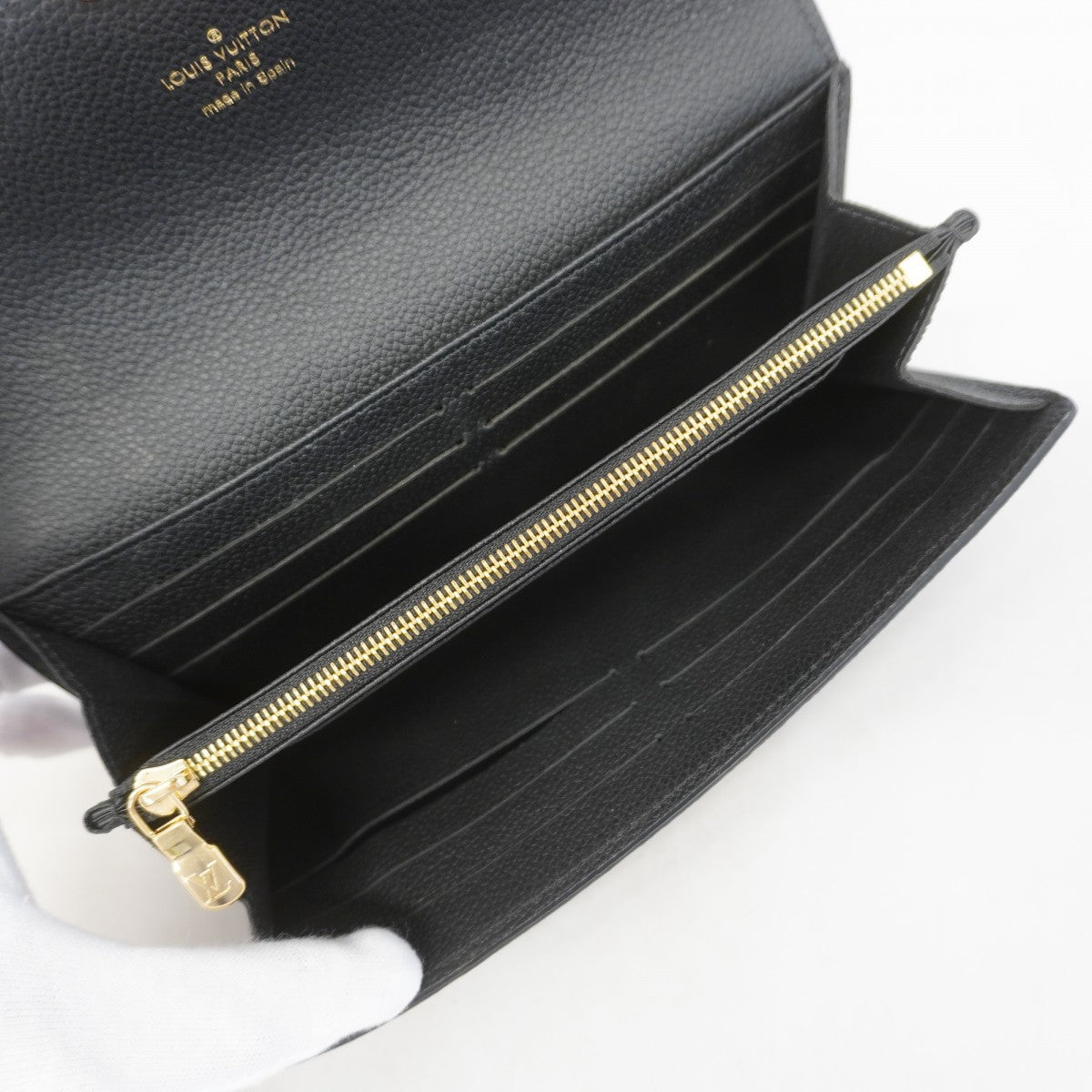 【6gc3262-k】ルイヴィトン 長財布 モノグラム・アンプラント ポルトフォイユサラメティス M82638 ノワール【中古】レディース