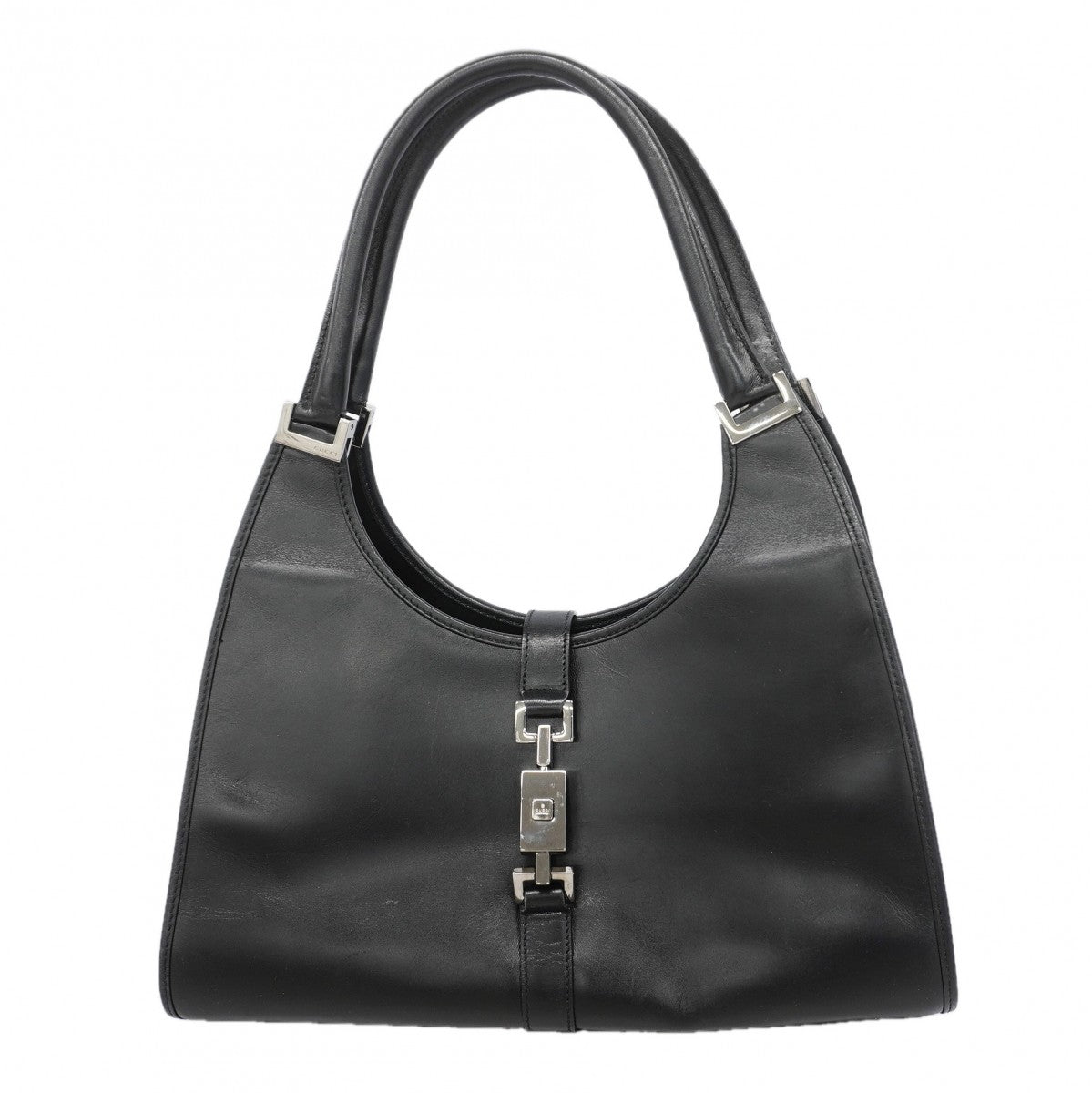 【6gc3273-k】グッチ ハンドバッグ ジャッキー 002 1067 レザー ブラック シルバー金具【中古】レディース
