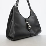 【6gc3273-k】グッチ ハンドバッグ ジャッキー 002 1067 レザー ブラック シルバー金具【中古】レディース