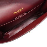 【6gc3276-h】シャネル ショルダーバッグ デカマトラッセ Wフラップ Wチェーン ラムスキン ブラック ゴールド金具【中古】レディース
