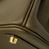 【6gc3278-g】エルメス ハンドバッグ バーキン25 トゴ ヴェールマキ シャンパンゴールド金具 G刻印【中古】レディース