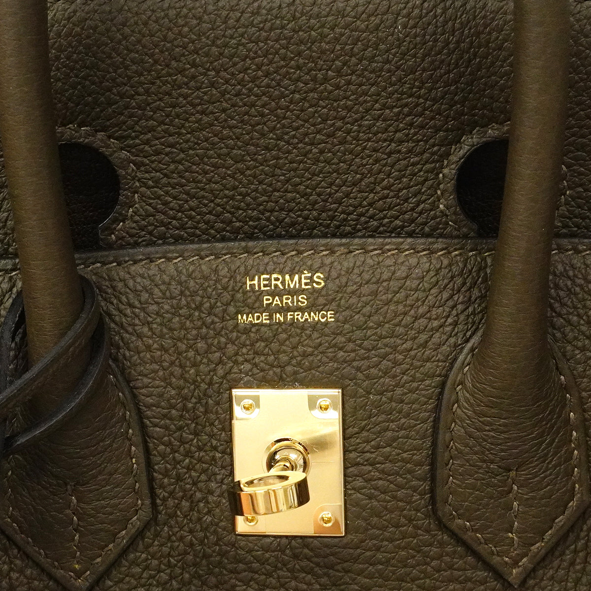 【6gc3278-g】エルメス ハンドバッグ バーキン25 トゴ ヴェールマキ シャンパンゴールド金具 G刻印【中古】レディース