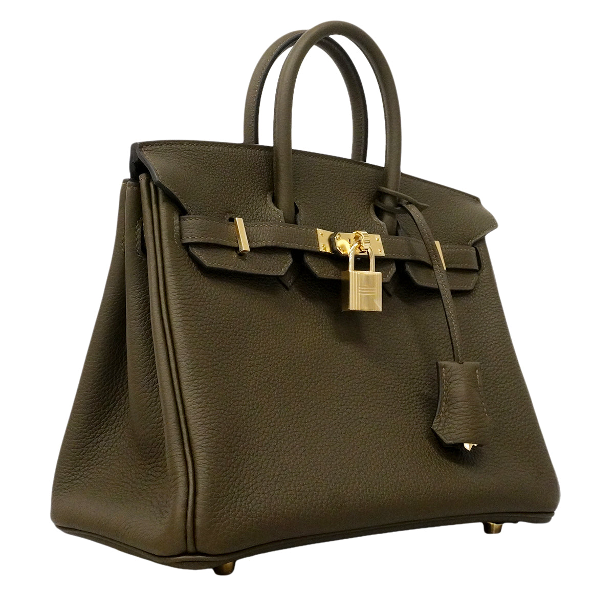 【6gc3278-g】エルメス ハンドバッグ バーキン25 トゴ ヴェールマキ シャンパンゴールド金具 G刻印【中古】レディース