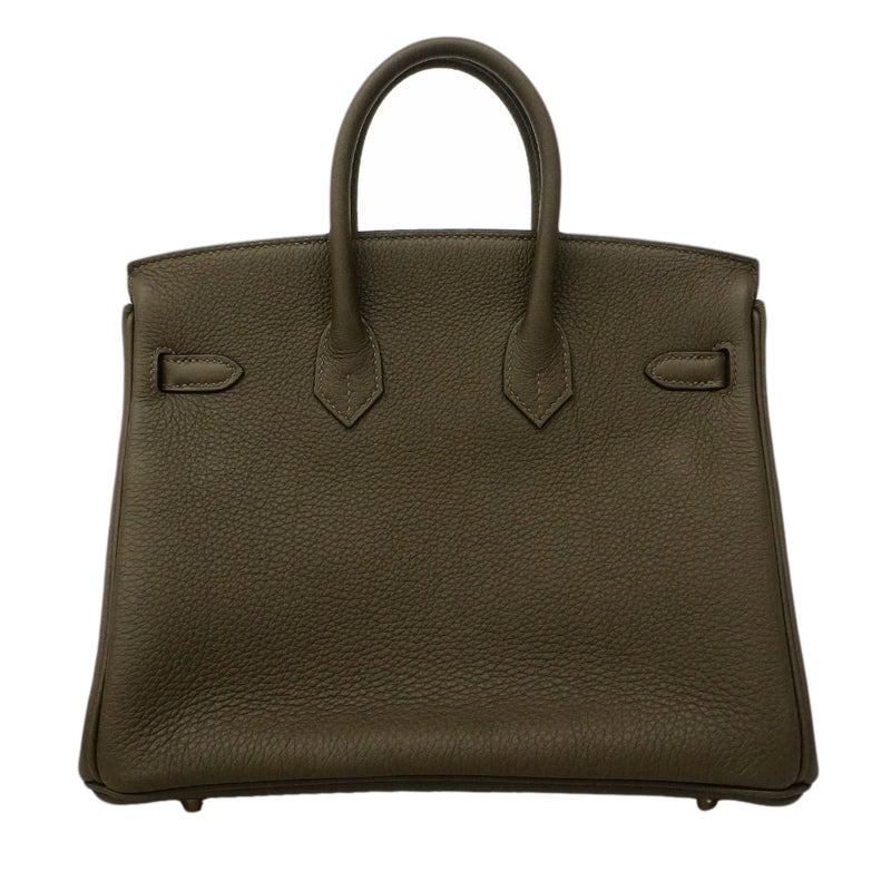 【6gc3278-g】エルメス ハンドバッグ バーキン25 トゴ ヴェールマキ シャンパンゴールド金具 G刻印【中古】レディース