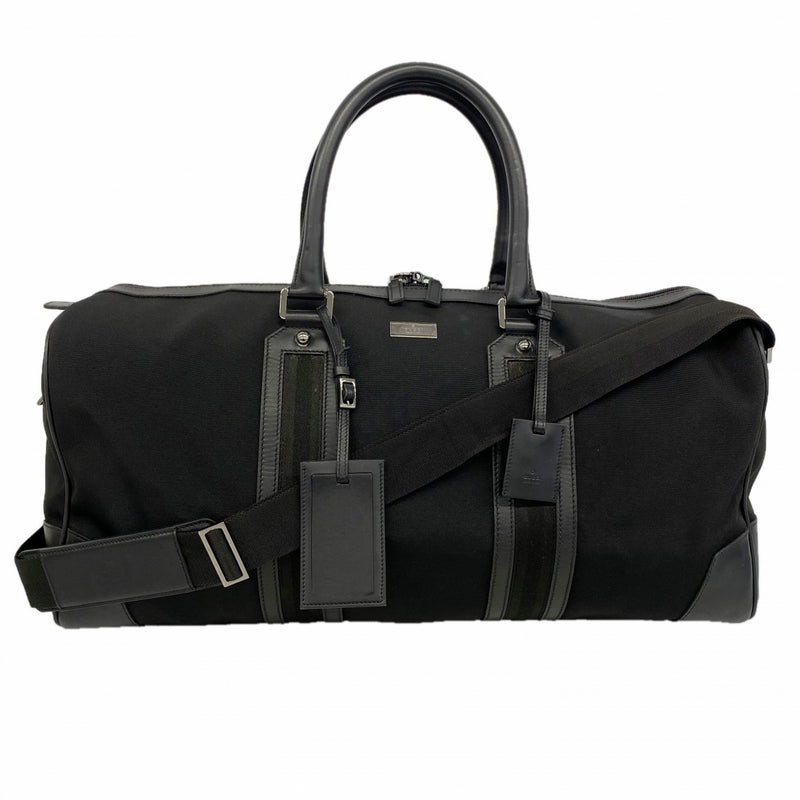 【6gc3279-k】グッチ ボストンバッグ 131177 ナイロン ブラック シルバー金具【中古】メンズ レディース ユニセックス