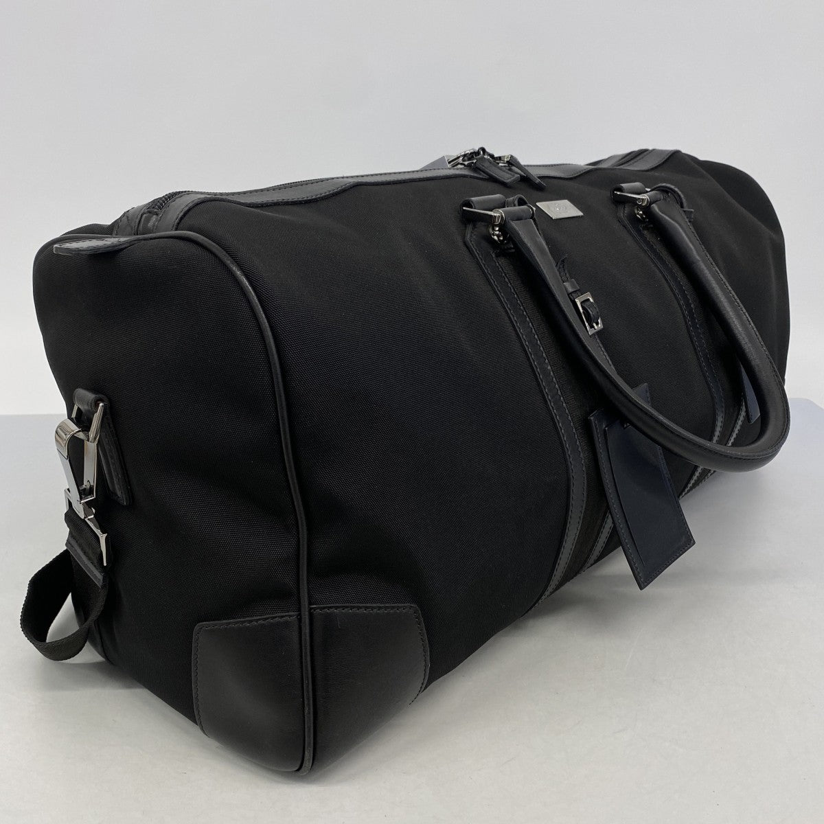 【6gc3279-k】グッチ ボストンバッグ 131177 ナイロン ブラック シルバー金具【中古】メンズ レディース ユニセックス