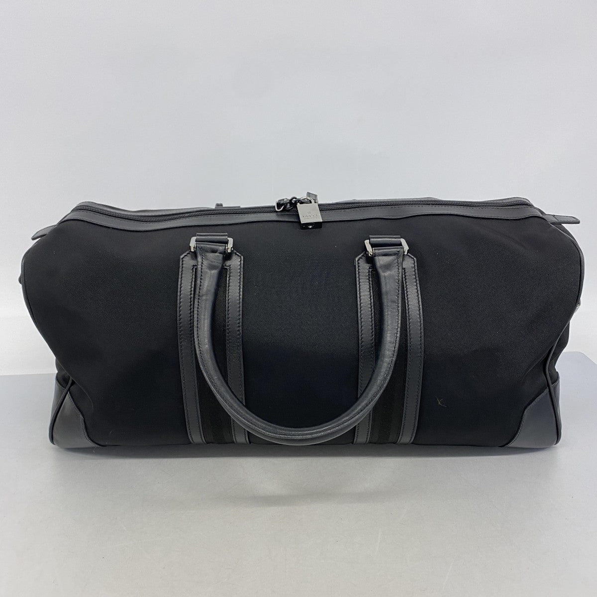 【6gc3279-k】グッチ ボストンバッグ 131177 ナイロン ブラック シルバー金具【中古】メンズ レディース ユニセックス