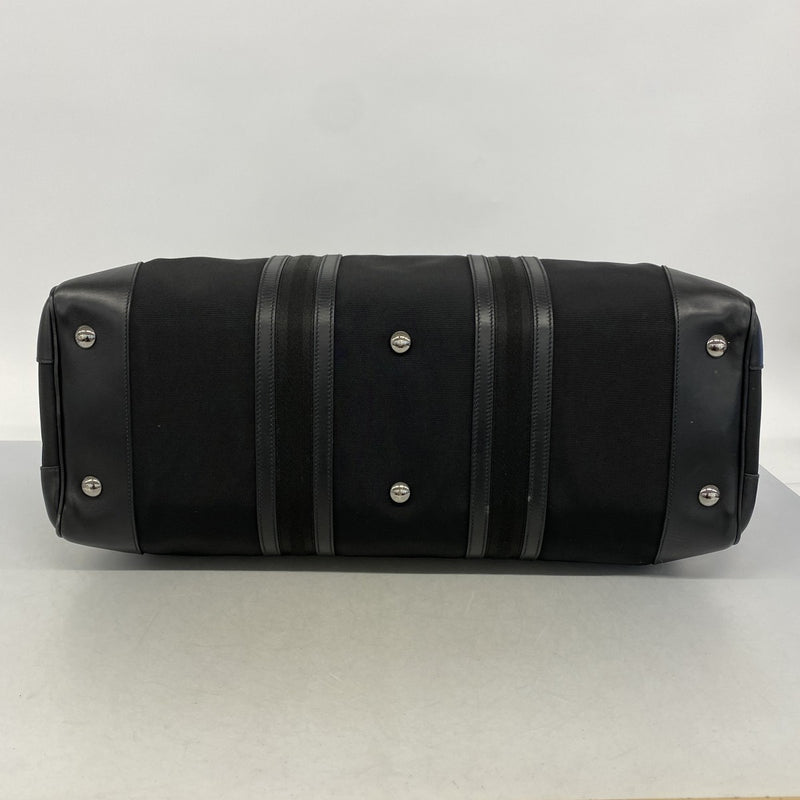 【6gc3279-k】グッチ ボストンバッグ 131177 ナイロン ブラック シルバー金具【中古】メンズ レディース ユニセックス