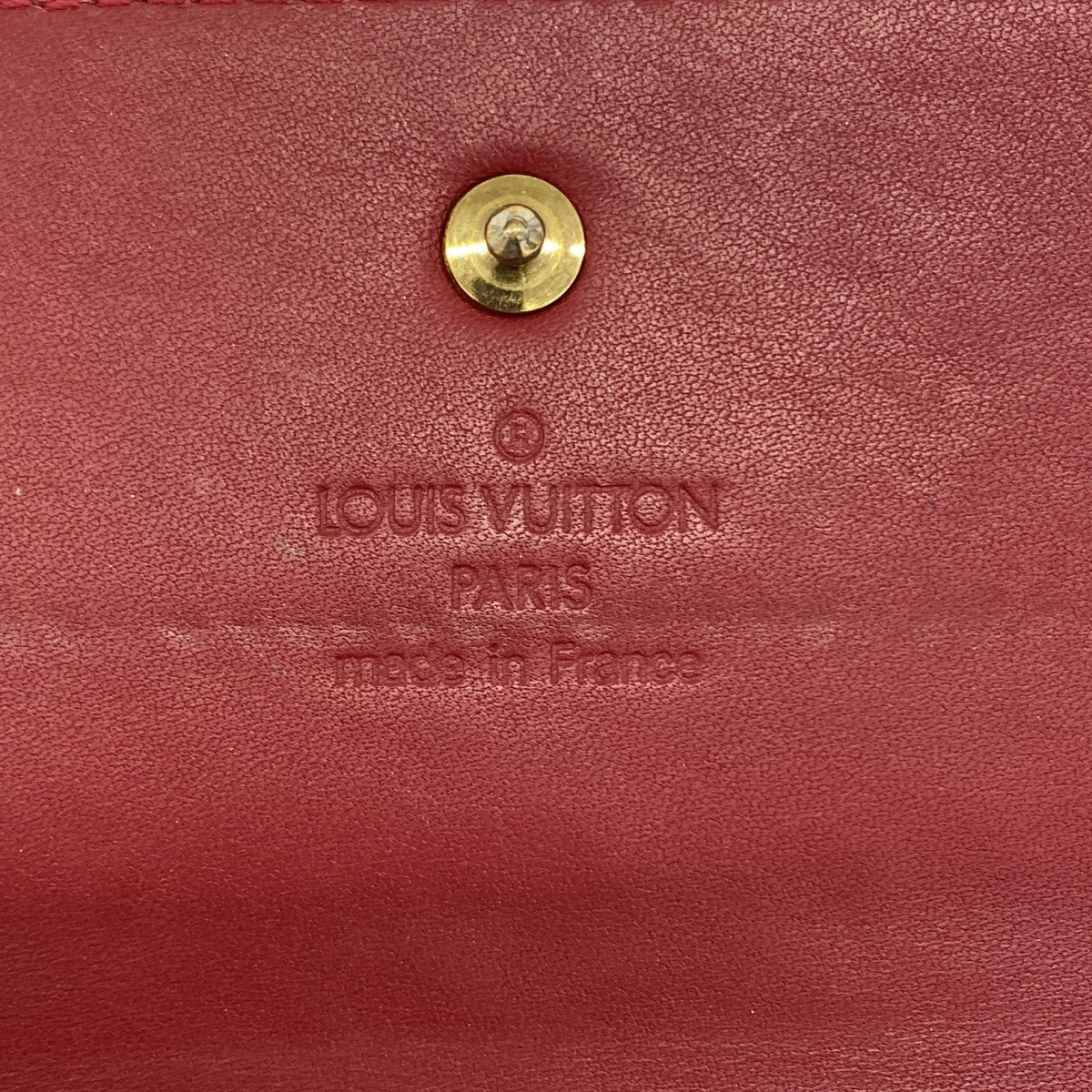 【6gc3287-k】ルイヴィトン 三つ折り長財布 ヴェルニ ポルトフォイユインターナショナルNM M93531 ポムダムール 【中古】レディース
