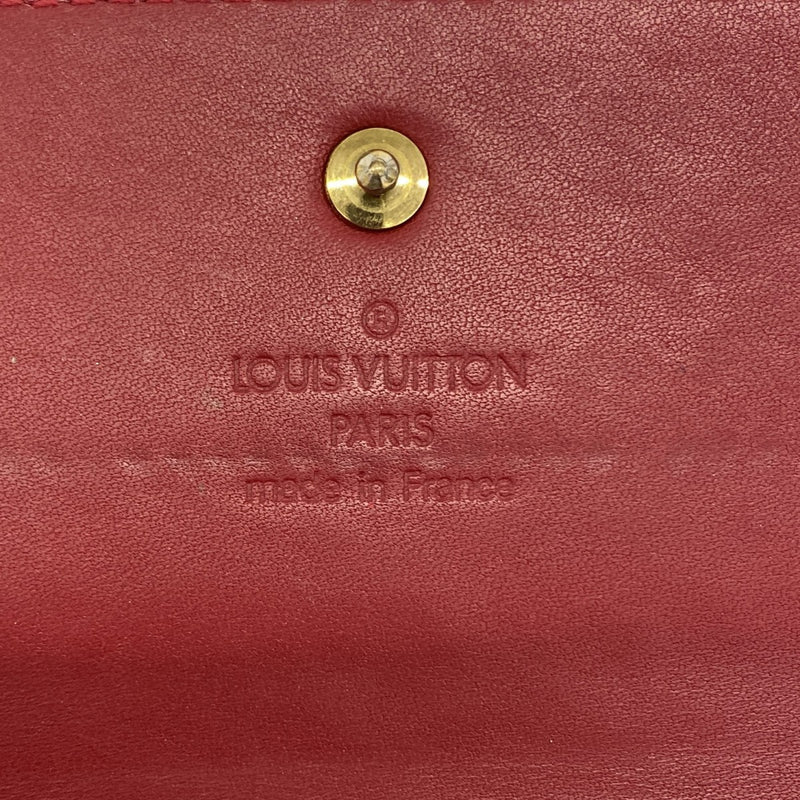 【6gc3287-k】ルイヴィトン 三つ折り長財布 ヴェルニ ポルトフォイユインターナショナルNM M93531 ポムダムール 【中古】レディース