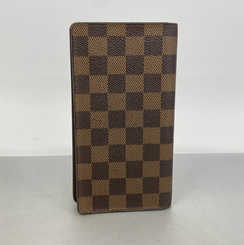 【6gc3288-k】ルイヴィトン 長札入れ ダミエ ポルトカルトクレディ円 N60825 エベヌ【中古】メンズ