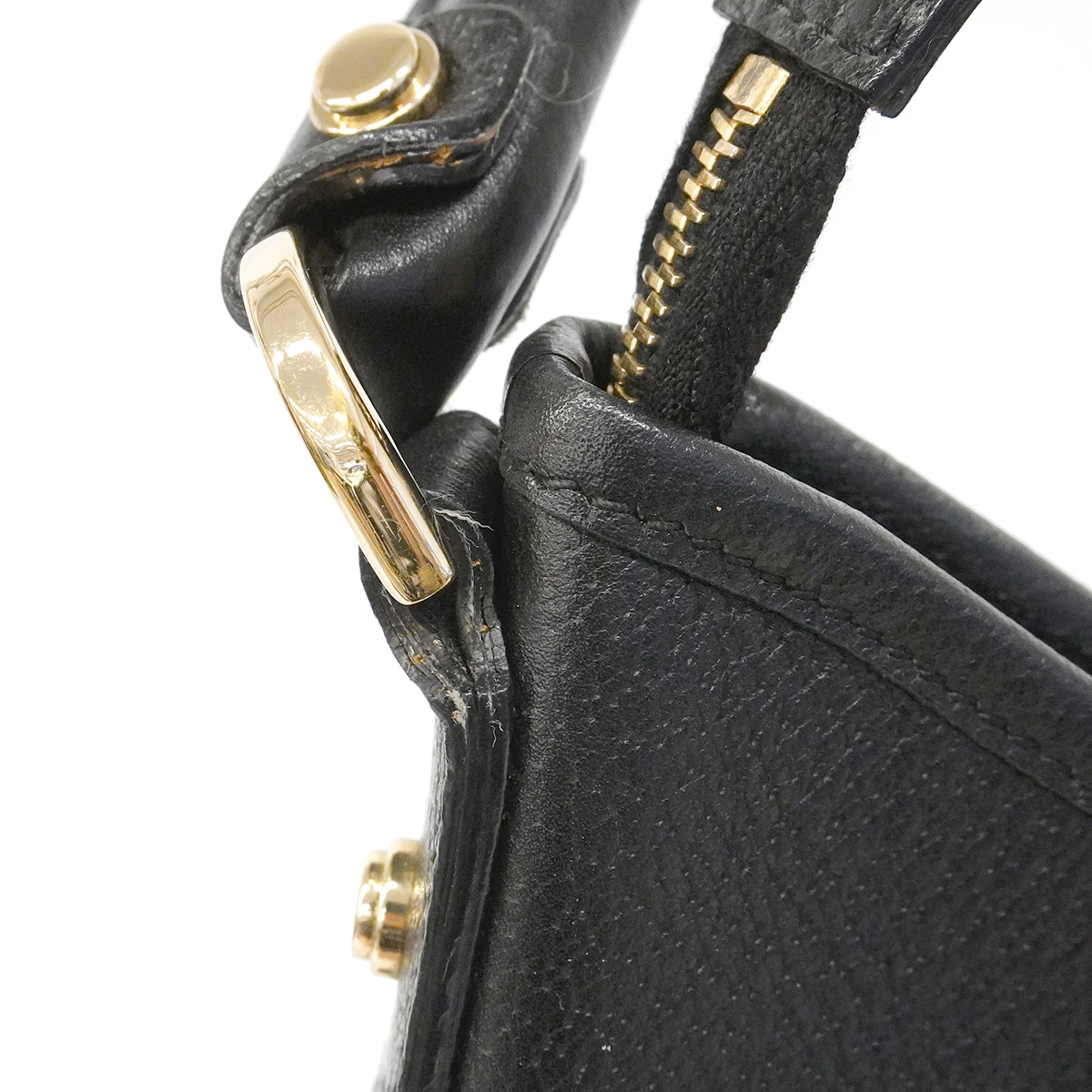 【6gc3290-k】グッチ ショルダーバッグ アビー 130737 レザー ブラック シャンパンゴールド金具【中古】レディース