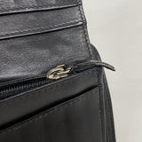 【6gc3294-k】シャネル 長財布 Vステッチ ラムスキン ブラック シルバー金具【中古】レディース