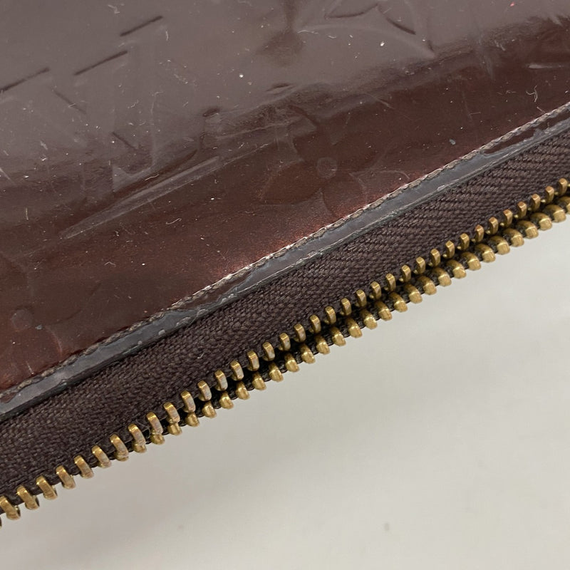 【6gc3295-k】ルイヴィトン 長財布 ヴェルニ ジッピーウォレット M93522 アマラント【中古】レディース