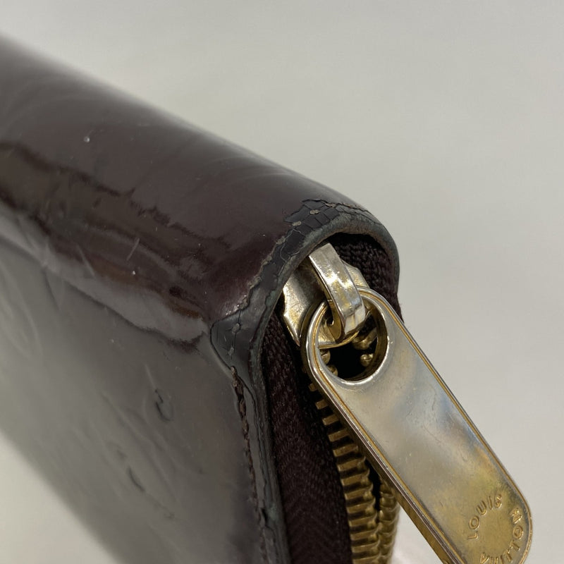 【6gc3295-k】ルイヴィトン 長財布 ヴェルニ ジッピーウォレット M93522 アマラント【中古】レディース